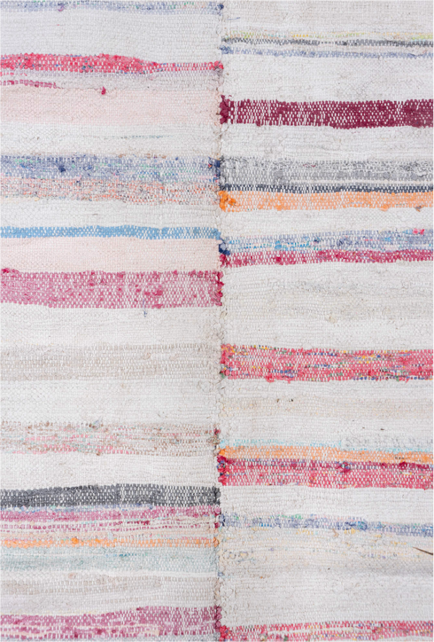 Antique Rag Rug Area Rug (7' x 8')