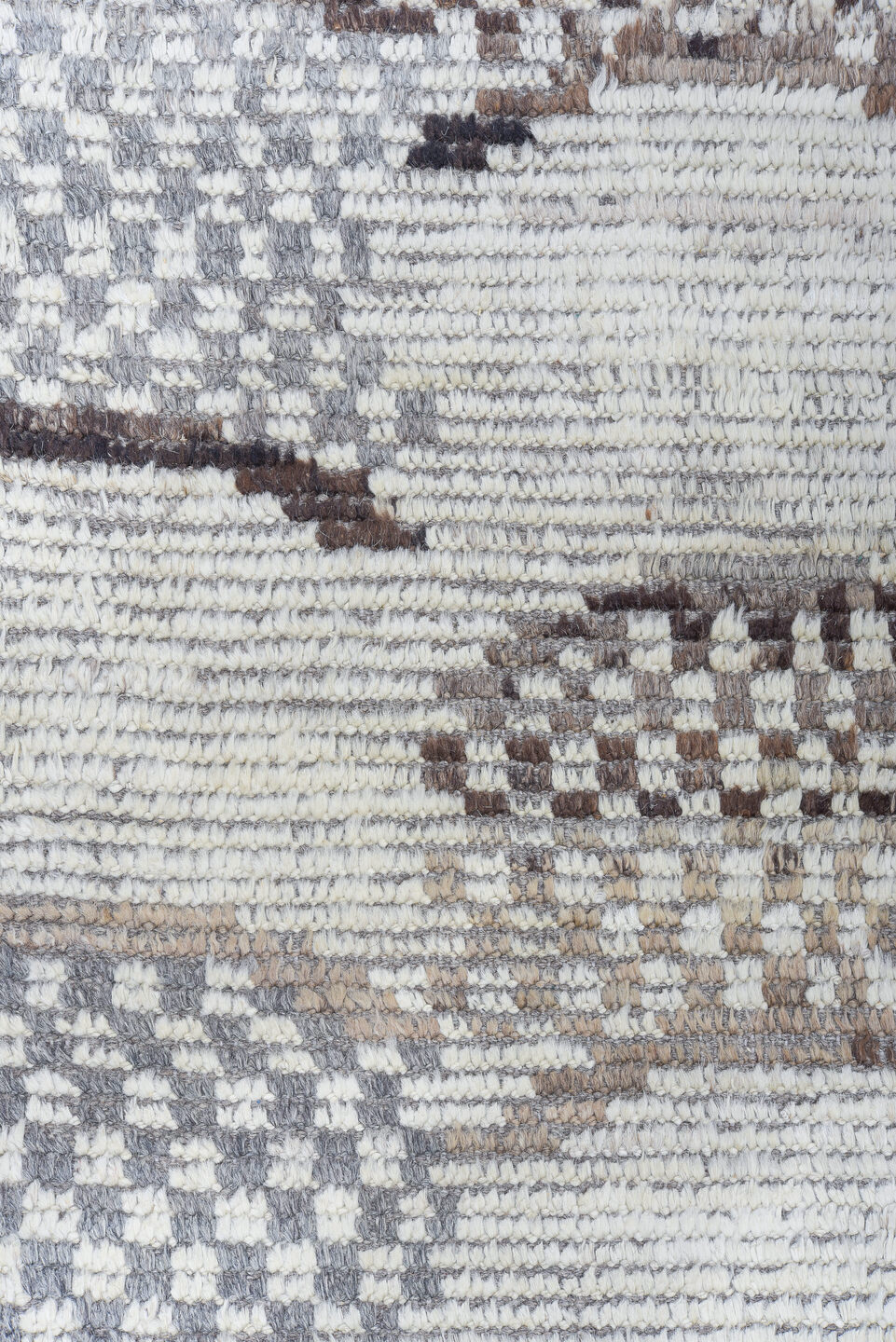 9' x 12' one-of-a-kind handmade vintage Tulu large size rug. Color palette: dark gray, dim gray, gainsboro, gray, light blue