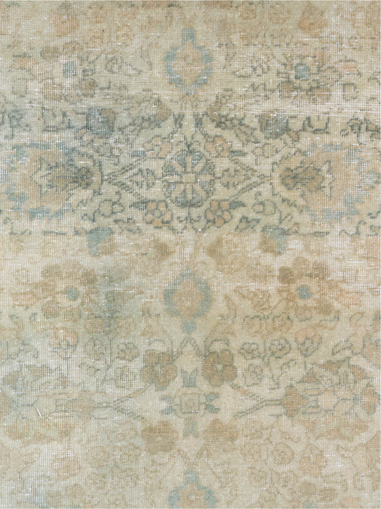 4' x 6' one-of-a-kind handmade vintage Sivas small size rug. Color palette: brown, gainsboro, gray, light gray, off-white