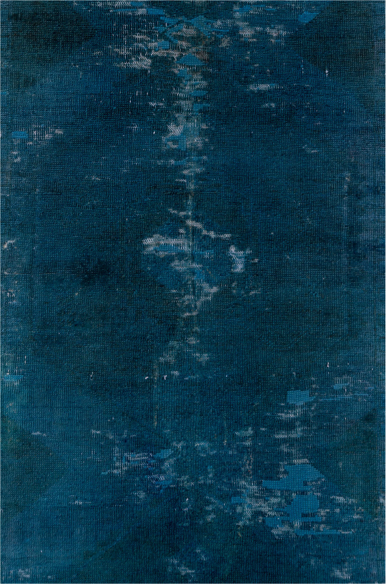 2' x 8' one-of-a-kind handmade vintage Oushak runner rug. Color palette: arapawa, blue, gray, light slate gray, off-white