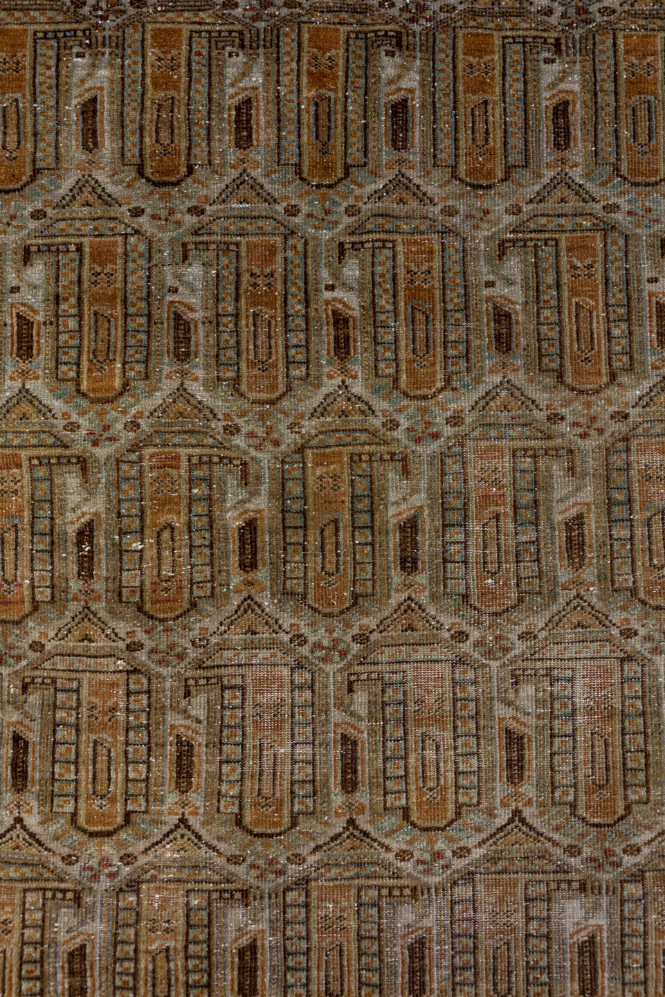 4' x 6' one-of-a-kind handmade vintage Afshar small size rug. Color palette: brown, gray