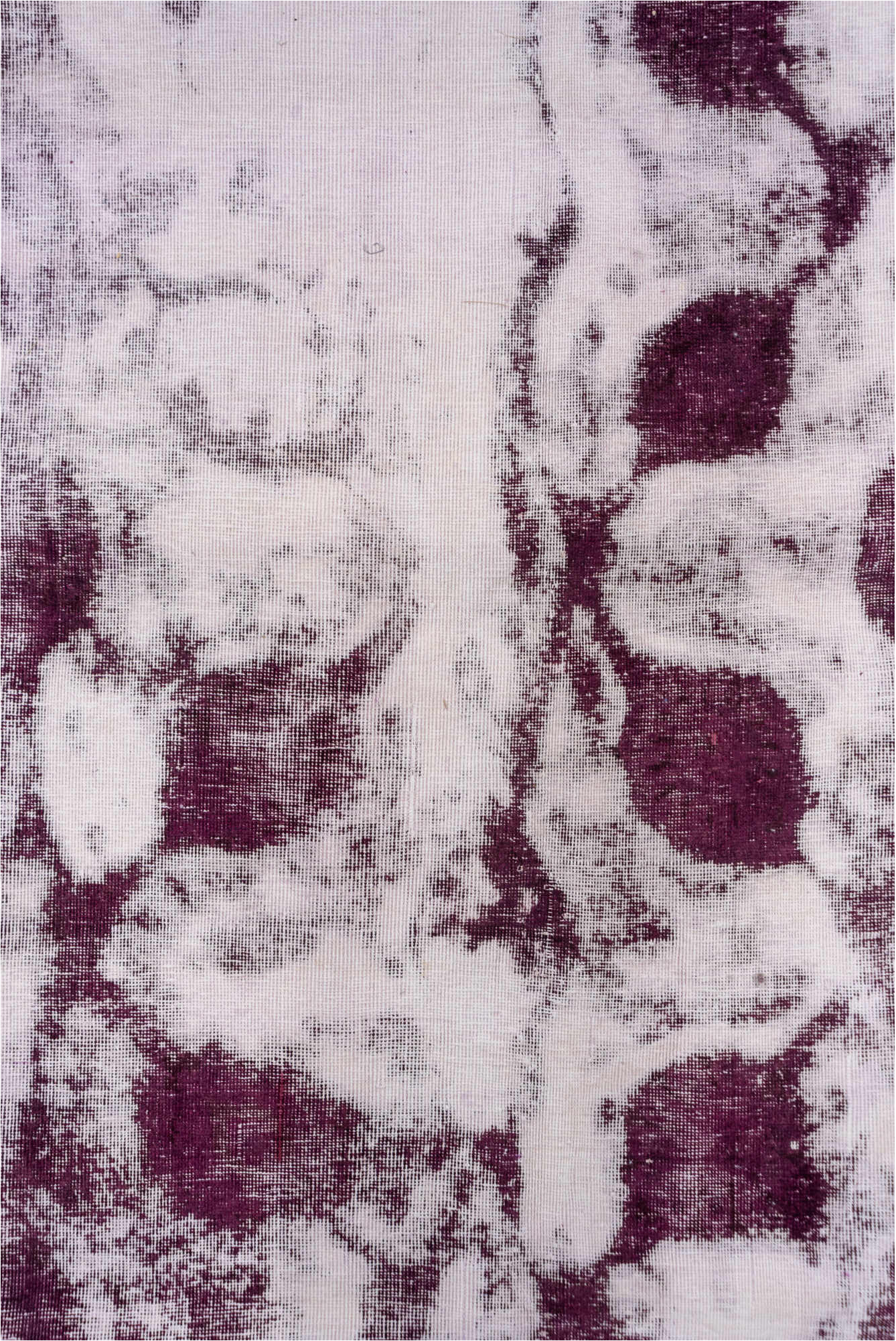 9' x 12' one-of-a-kind handmade vintage Overdyed large size rug. Color palette: brown, gray, light gray, linen, misty rose