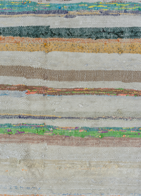 Antique Rag Rug Area Rug (6' x 8')