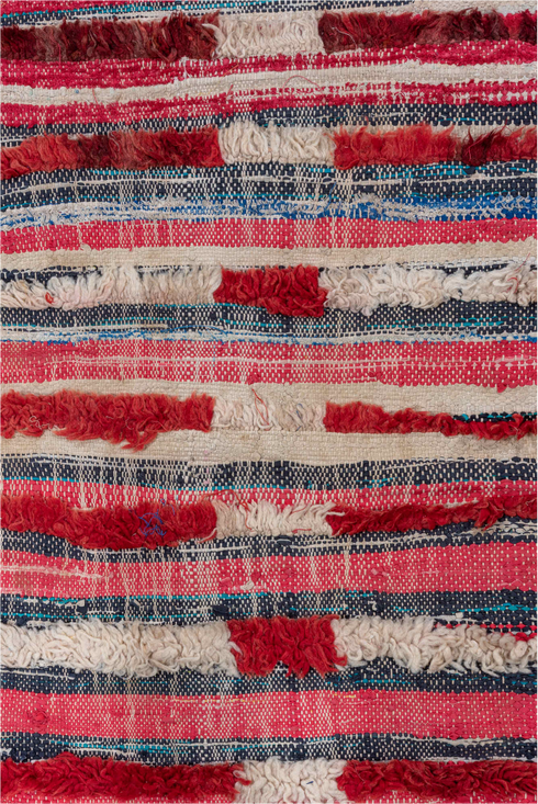 Vintage Rag Rug Runner Rug (2' x 6')