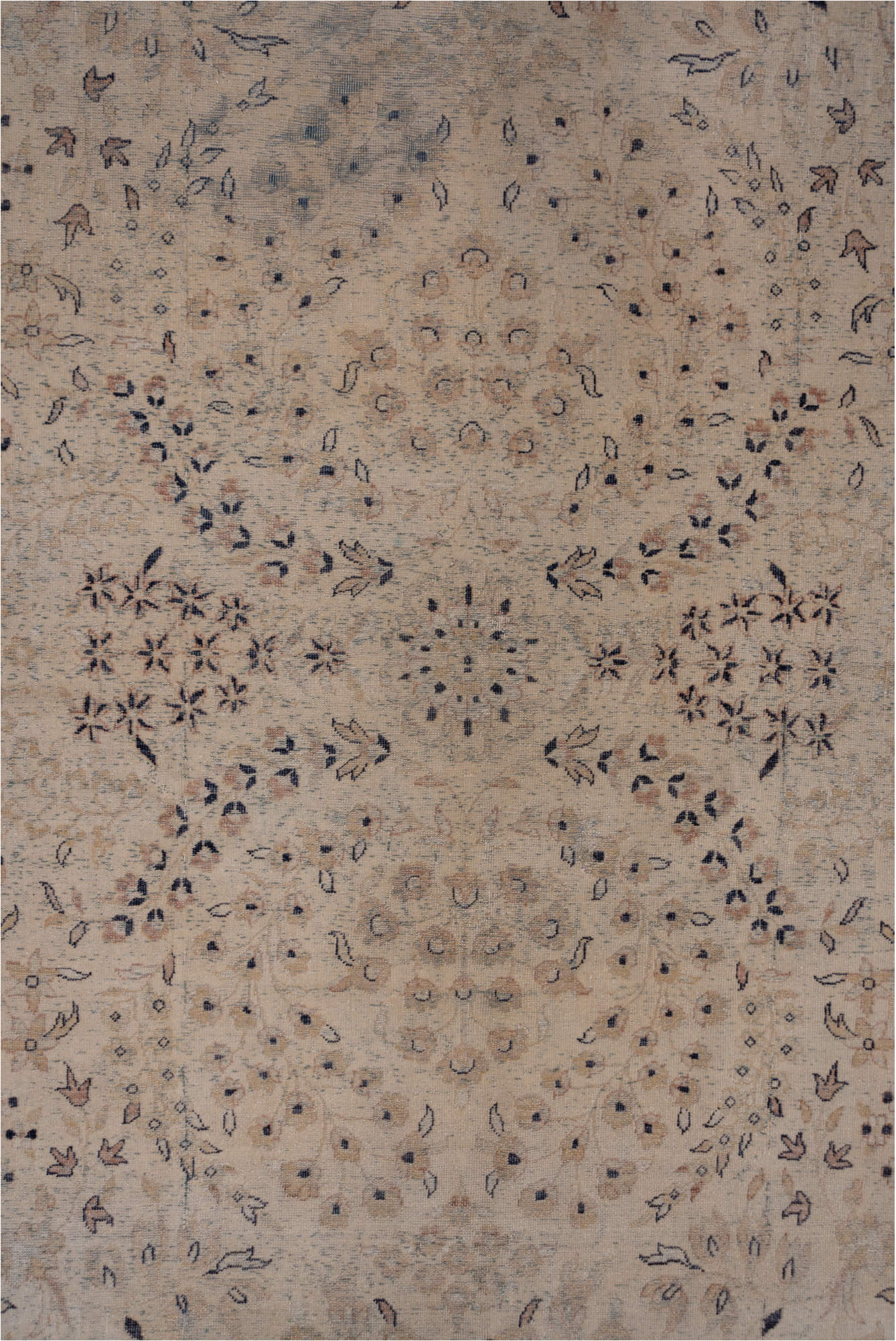 8' x 11' one-of-a-kind handmade vintage Kashan large size rug. Color palette: black, charcoal, gray, light gray, off-white