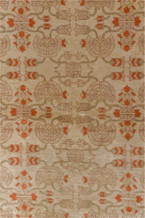 Vintage Hereke Area Rug (4' x 5')