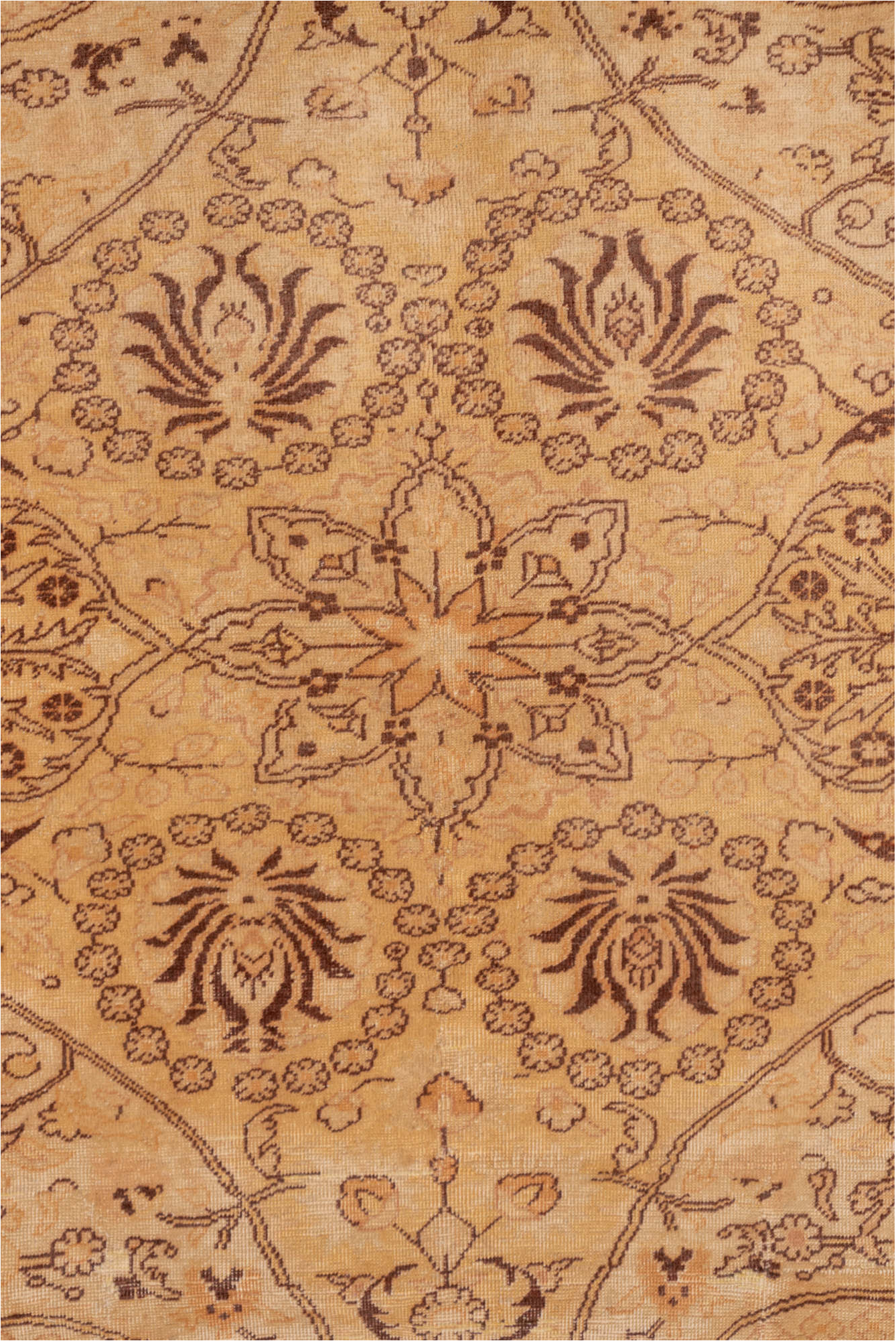 8' x 11' one-of-a-kind handmade vintage Sivas large size rug. Color palette: brown, gray, light gray, off-white, pink, snow