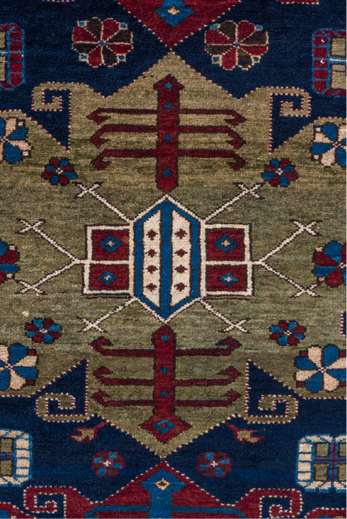 Antique Caucasian Area Rug (4' x 7')