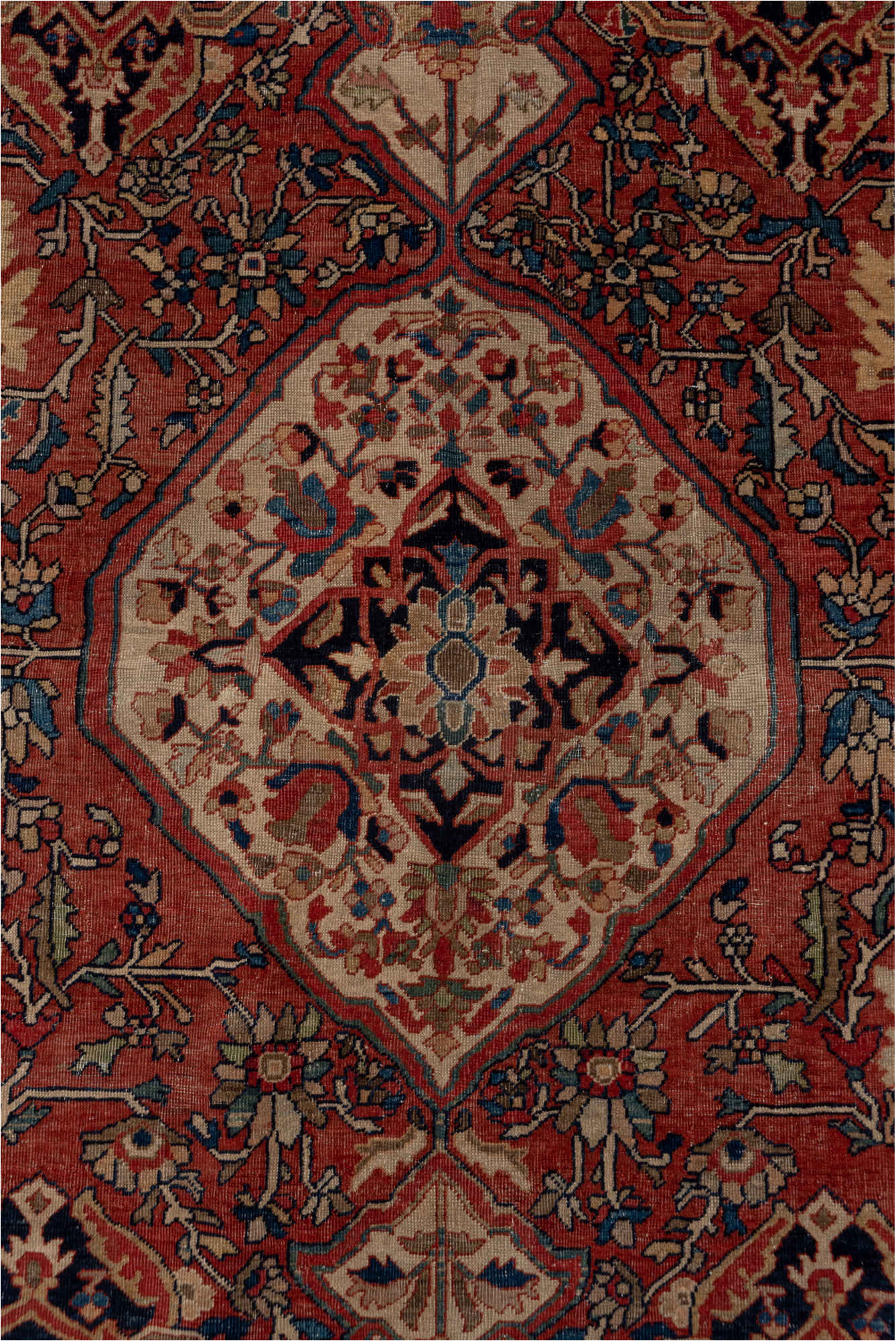 4' x 6' one-of-a-kind handmade vintage Far.Sarouk small size rug. Color palette: black, blue, brown, charcoal, gray