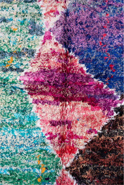 Vintage Rag Rug Area Rug (5' x 8')