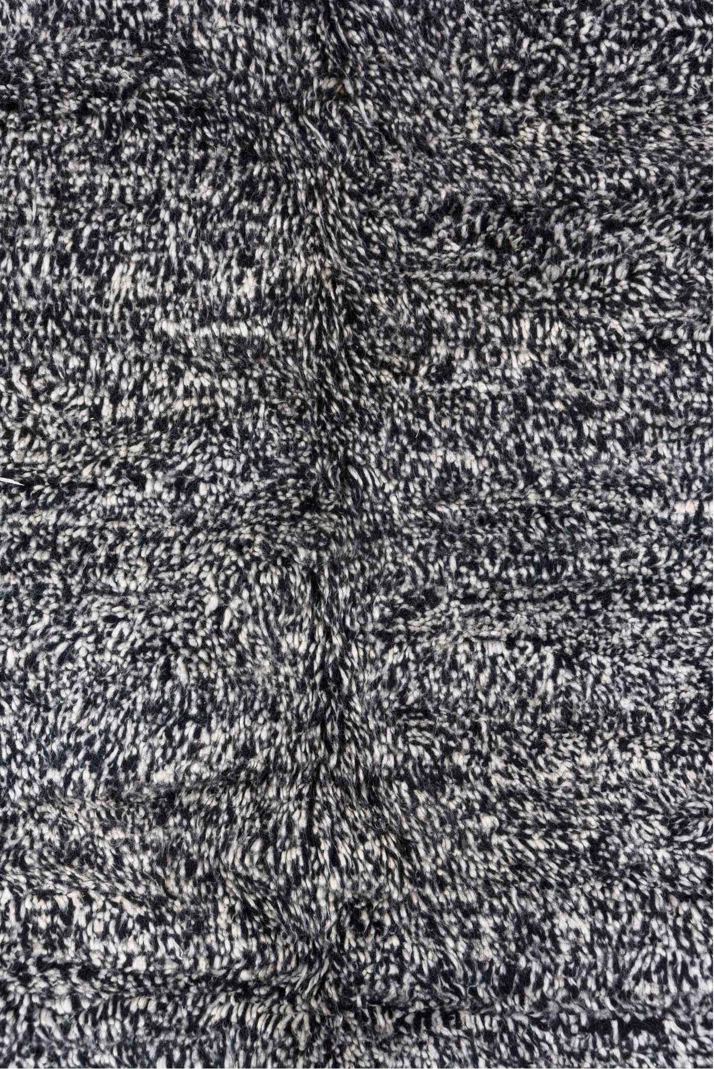 5' x 7' one-of-a-kind handmade vintage Moroccan rug. Color palette: black, charcoal, dark gray, dim gray, gainsboro, gray