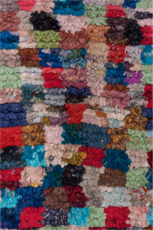 Vintage Rag Rug Area Rug (4' x 6')