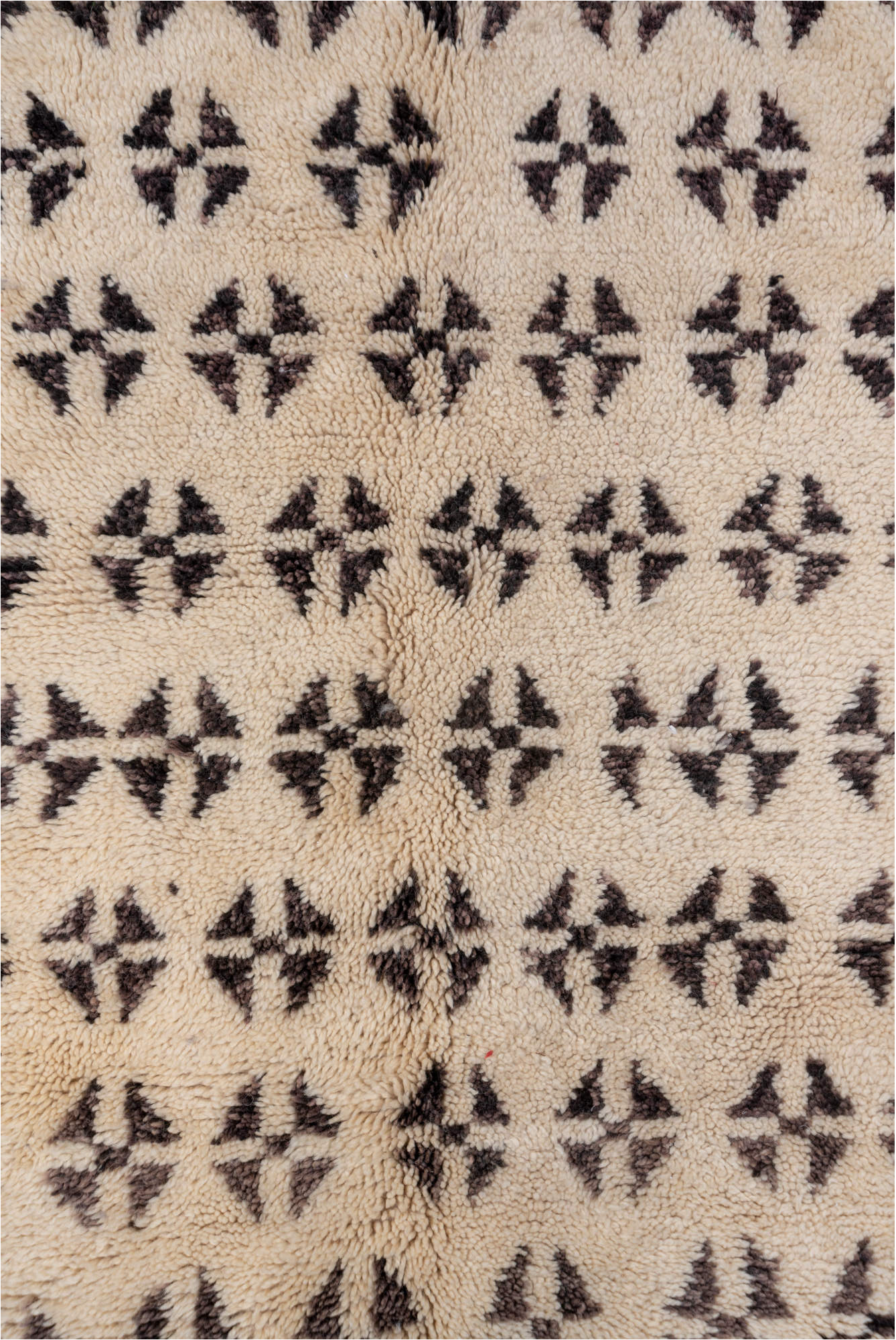 5' x 8' one-of-a-kind handmade vintage Moroccan medium size rug. Color palette: brown, gray, light gray, off-white, orange