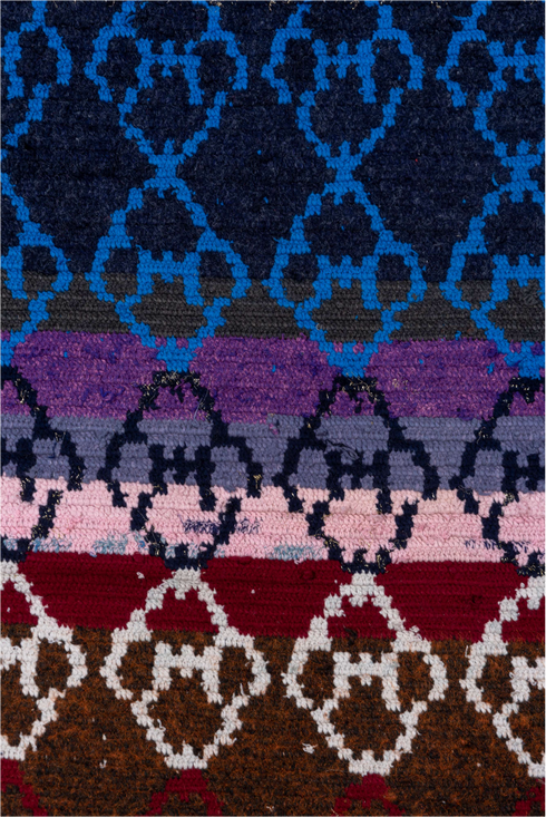 Vintage Rag Rug Area Rug (3' x 4')