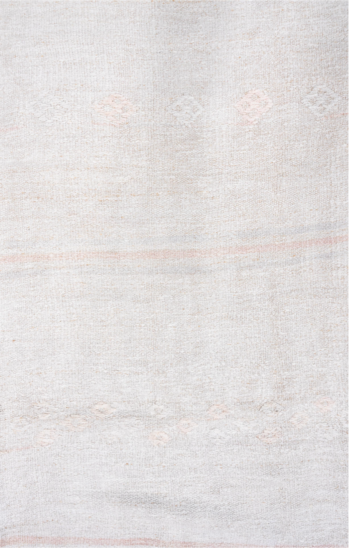 5' x 9' one-of-a-kind handmade vintage Hemp Kilim medium size rug. Color palette: gainsboro, ghost white, gray