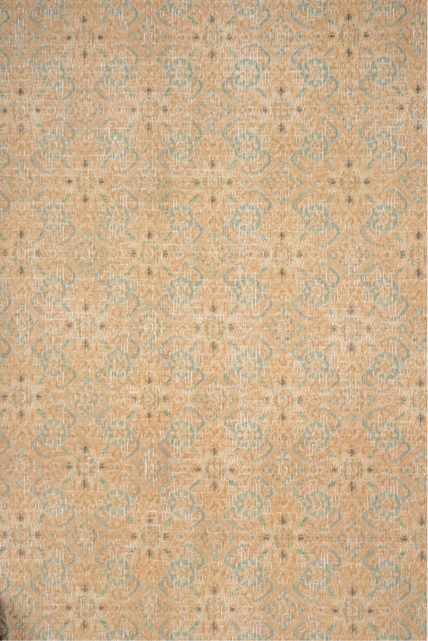 7' x 9' one-of-a-kind handmade vintage Tabriz rug. Color palette: brown, gray, light gray, off-white, orange, tan