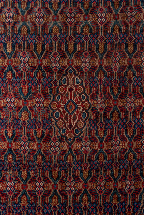 Antique Cam Hamadan Runner Rug (3' x 14')