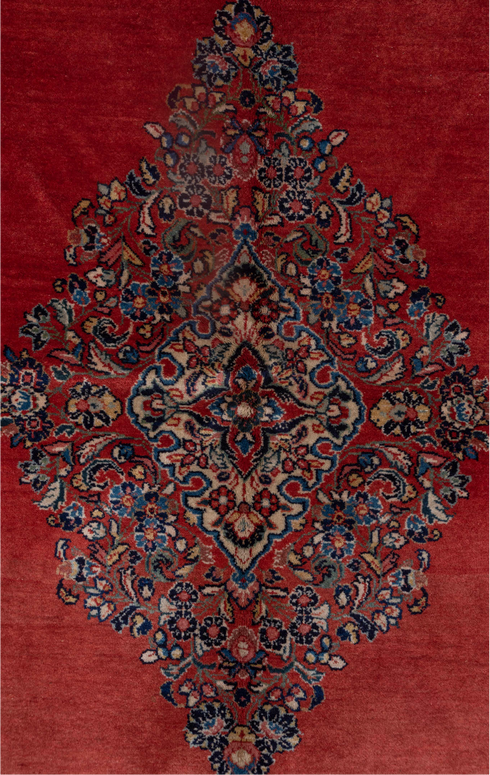 Antique Sarouk Area Rug (6' x 9')