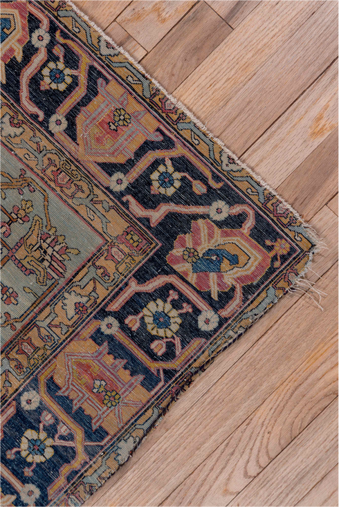 Antique Mohtasham Kashan Area Rug (4' x 6')