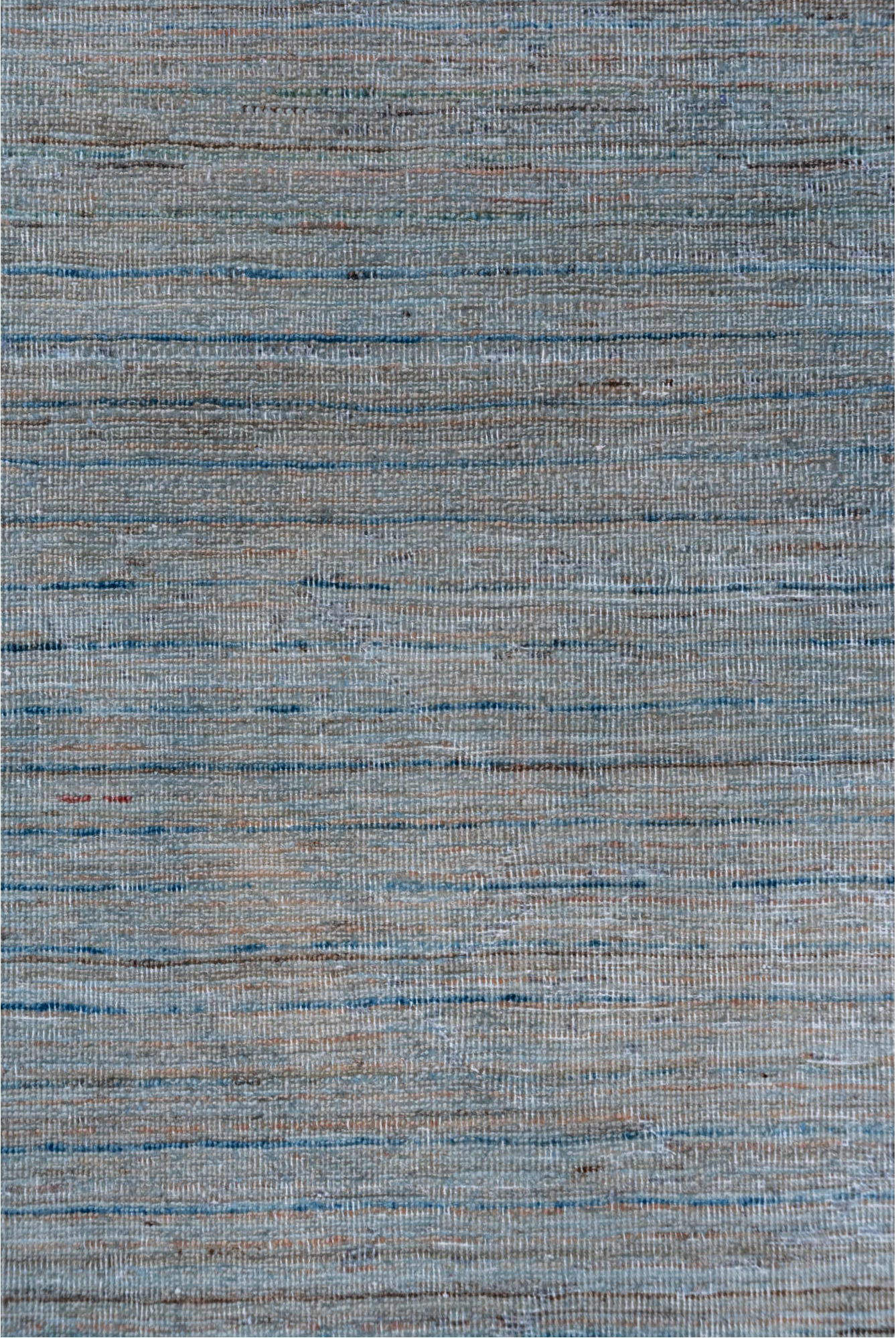 7' x 9' one-of-a-kind handmade vintage Oushak rug. Color palette: blue, dark gray, dim gray, gray, light blue, light gray