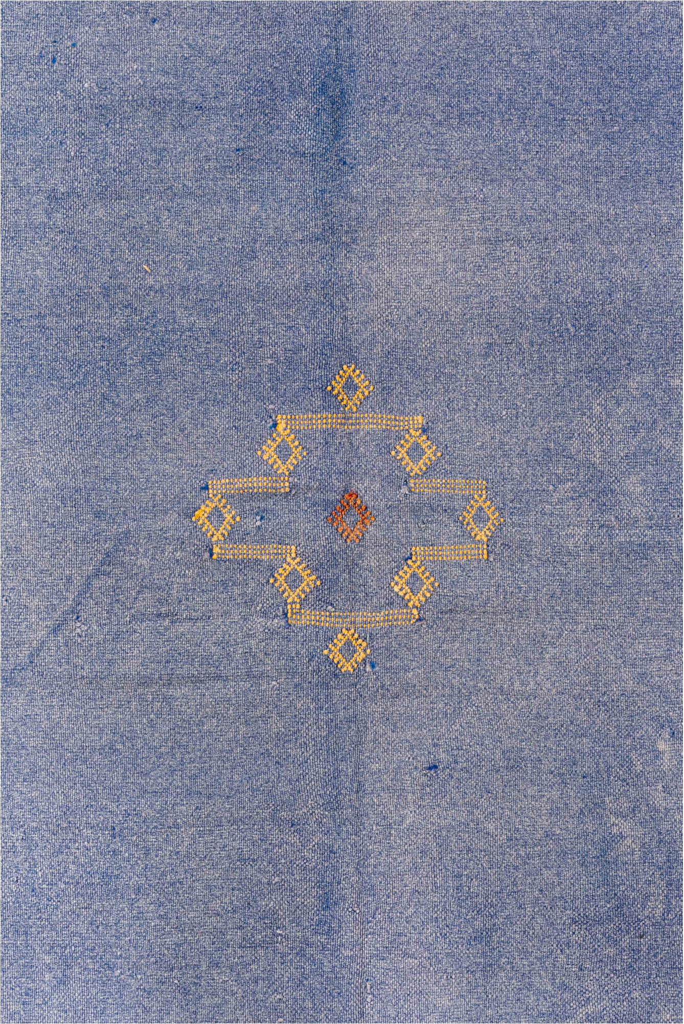 6' x 9' one-of-a-kind handmade vintage Cactus Kilim medium size rug. Color palette: light blue, gray, off-white, brown