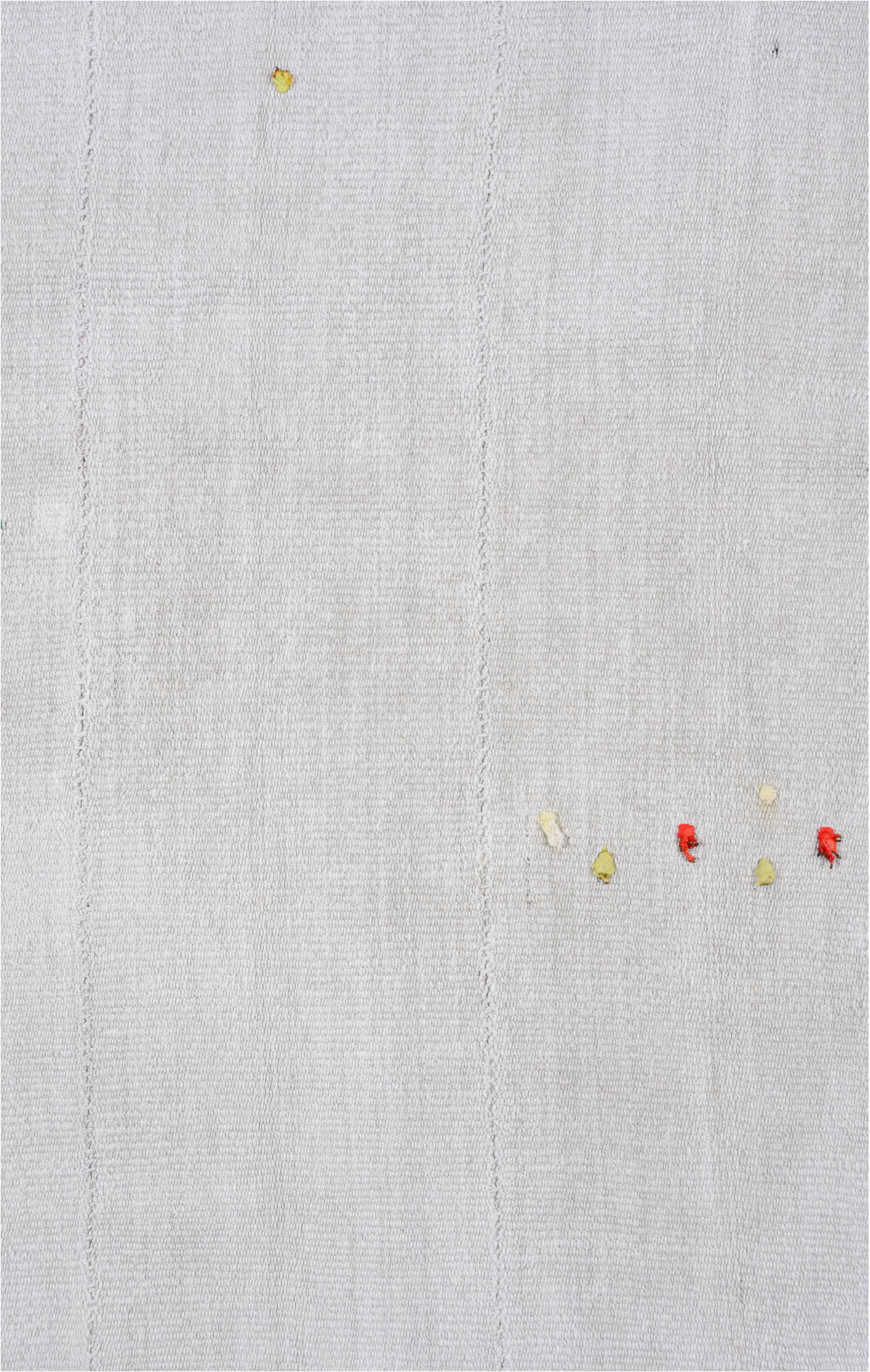 6' x 8' one-of-a-kind handmade vintage Hemp Kilim medium size rug. Color palette: blue, brown, gainsboro, gray, light gray