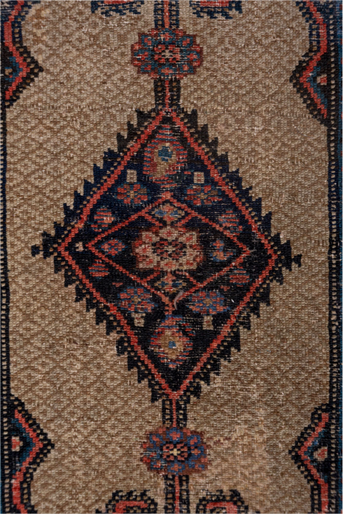 Antique Cam Hamadan Runner Rug (2' x 14')