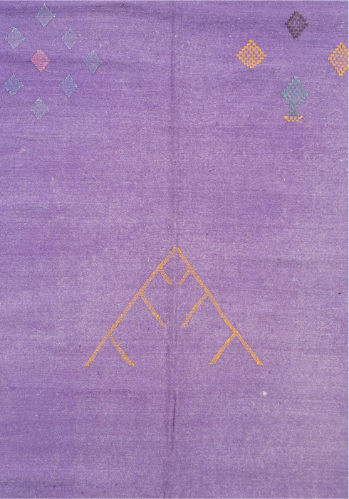 Vintage Cactus Kilim Area Rug (6' x 9')