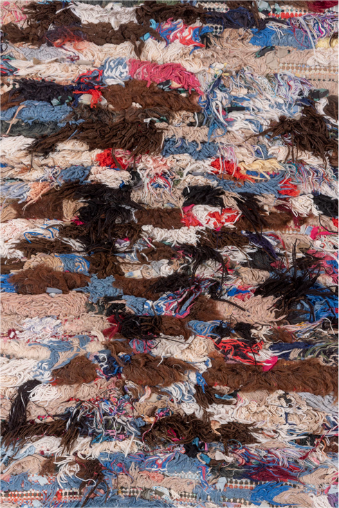 Vintage Rag Rug Runner Rug (2' x 6')