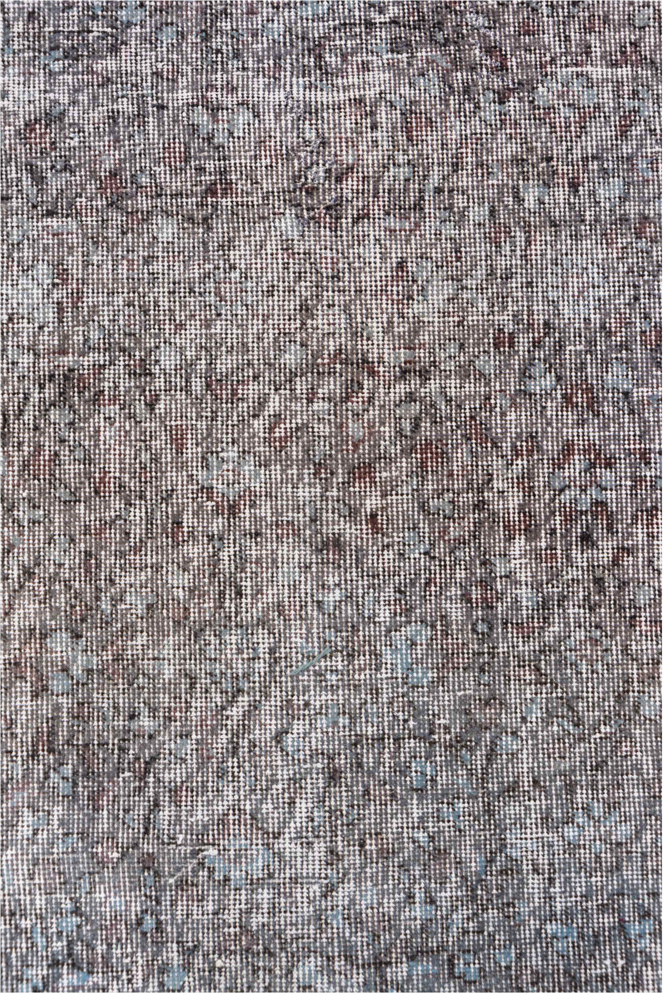 2' x 9' one-of-a-kind handmade vintage Overdyed runner rug. Color palette: black, charcoal, dark gray, dim gray, gray