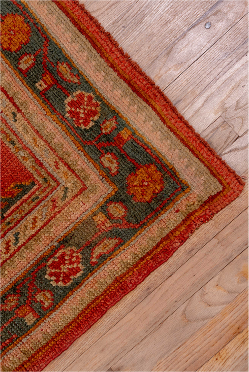 Antique Oushak Runner Rug (3' x 13')