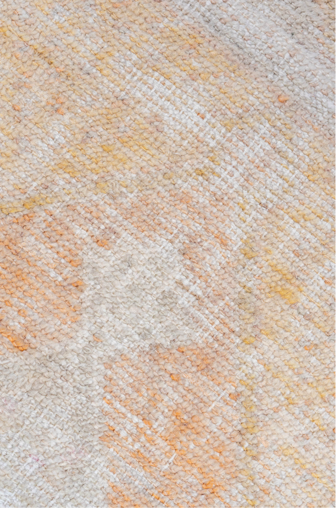 2' x 4' one-of-a-kind handmade vintage Oushak small size rug. Color palette: gray, light gray, off-white, brown, pink