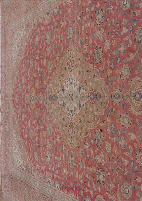 Vintage Kashan Area Rug (9' x 13')