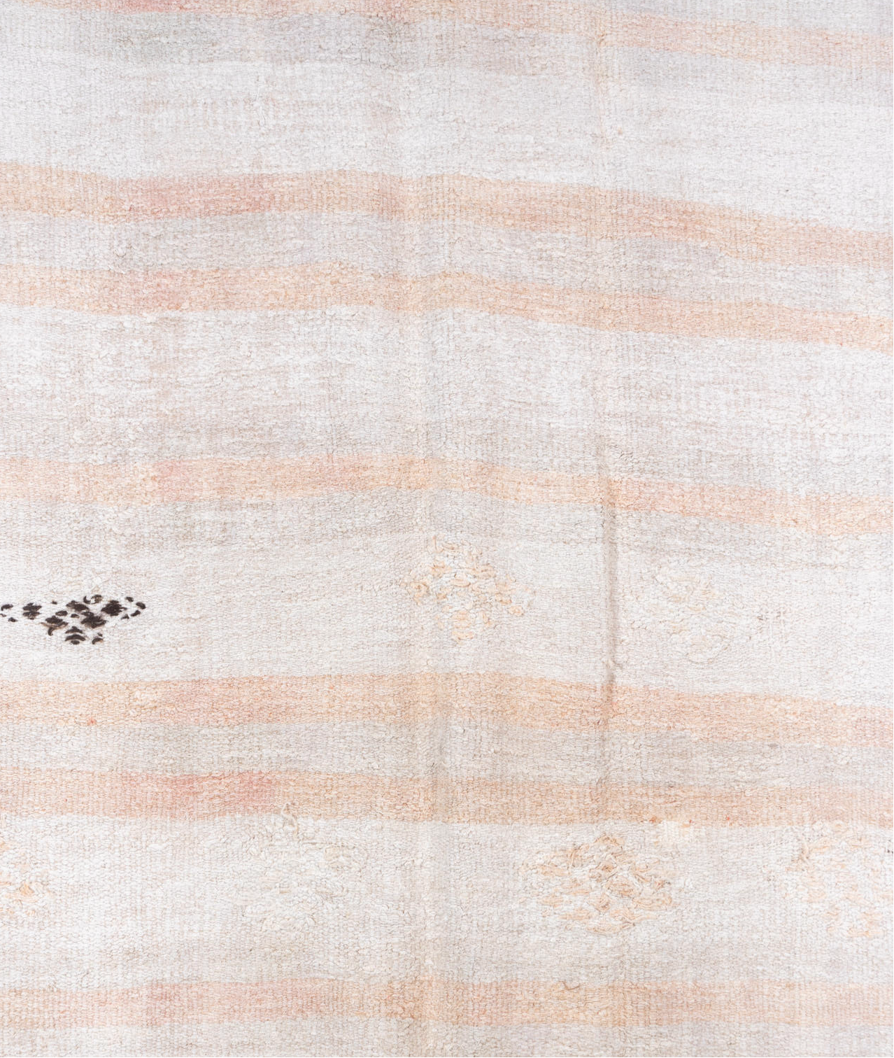 6' x 12' one-of-a-kind handmade vintage Hemp Kilim large size rug. Color palette: brown, gainsboro, gray, light gray, linen