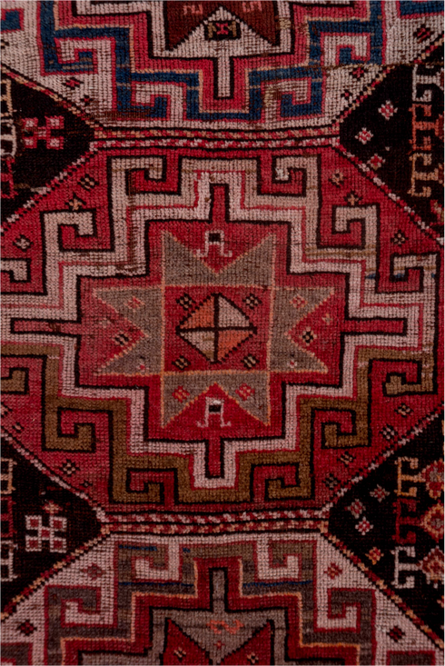 Antique Kazak Runner Rug (4' x 9')