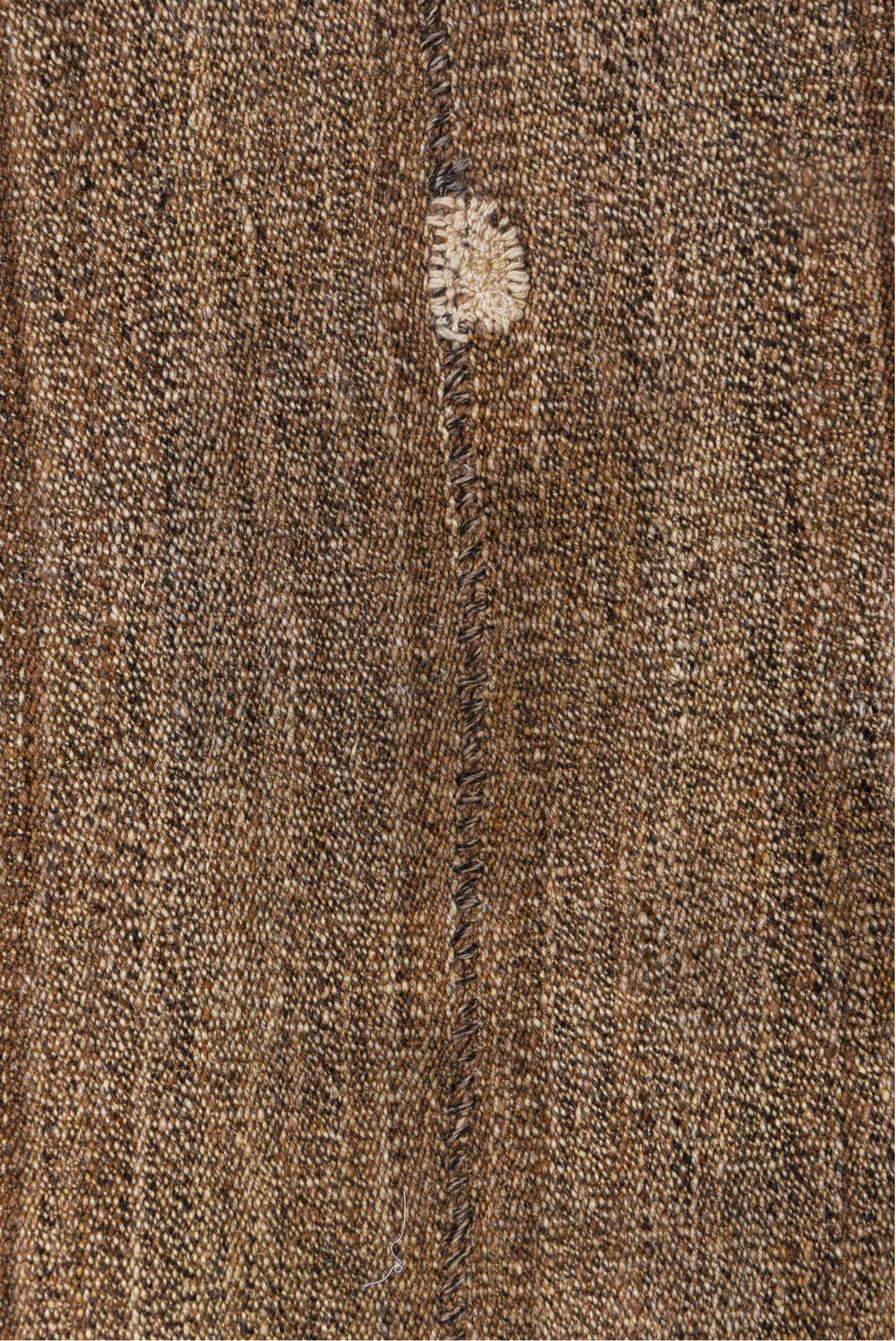 2' x 2' one-of-a-kind handmade vintage small size rug. Color palette: brown, pink, gray, off-white, white, snow, whitesmoke