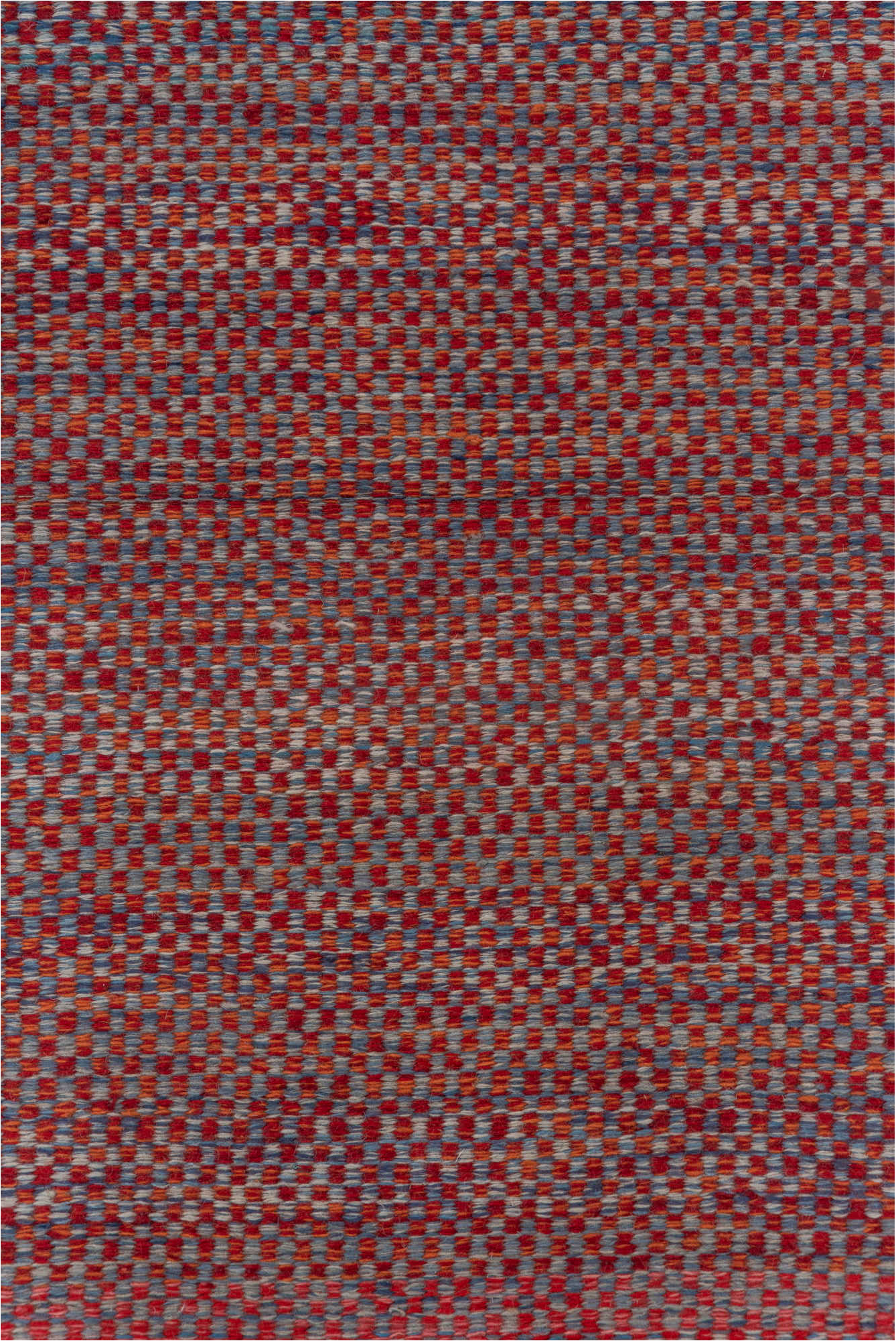 2' x 5' one-of-a-kind handmade vintage Kilim small size rug. Color palette: brown, gray, off-white, pink, red, redwood, snow