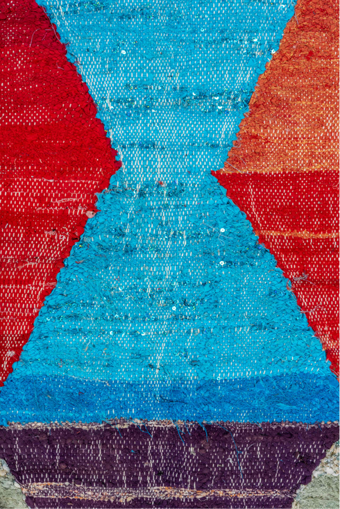 Vintage Rag Rug Area Rug (4' x 8')