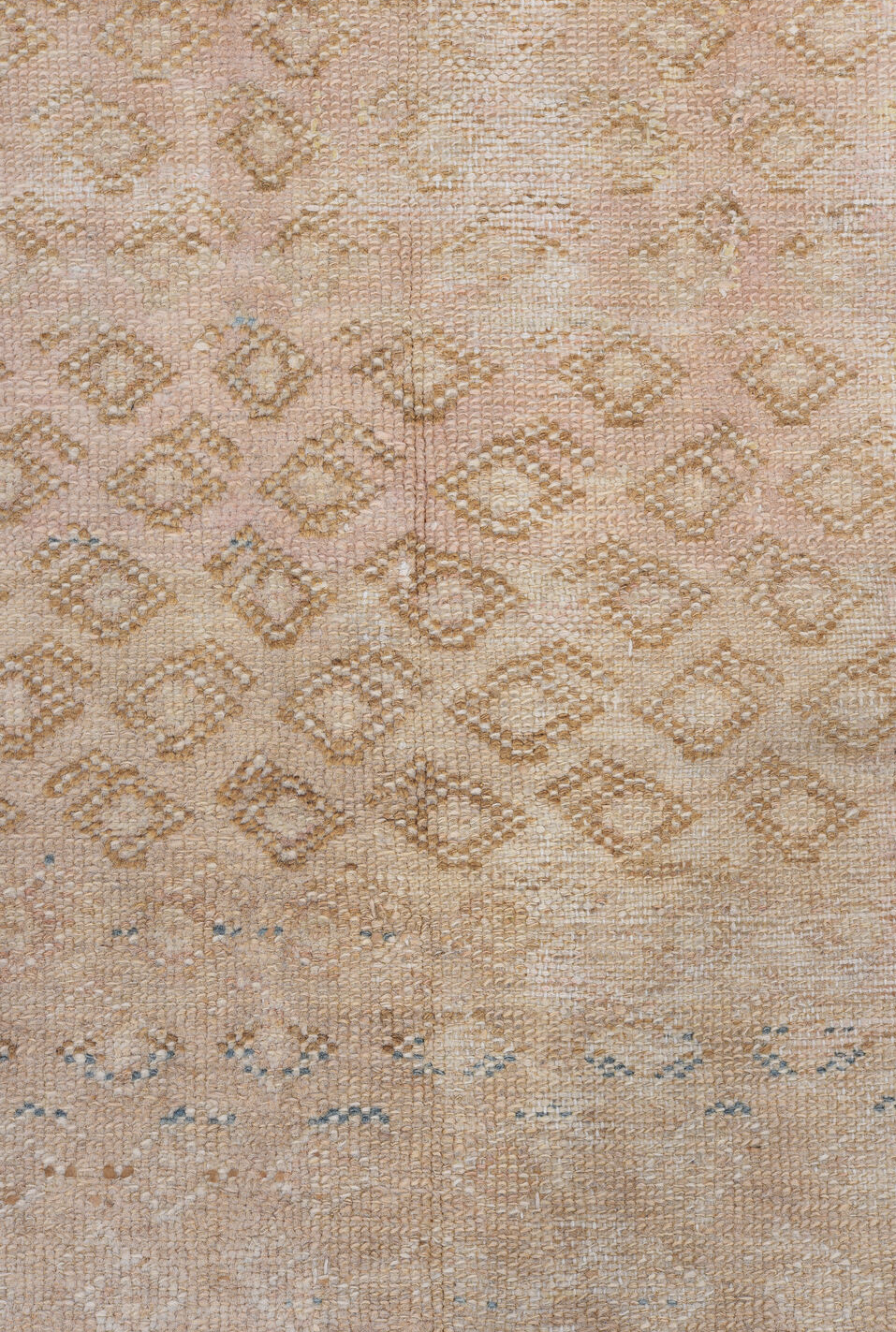 3' x 4' one-of-a-kind handmade vintage Malayer small size rug. Color palette: gray, brown, orange, off-white, light blue