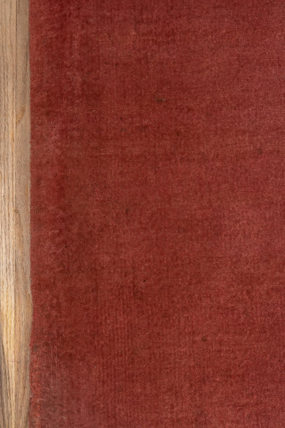 2' x 11' one-of-a-kind handmade vintage Chinese runner rug. Color palette: terra cotta, rust, sienna, rose, taupe