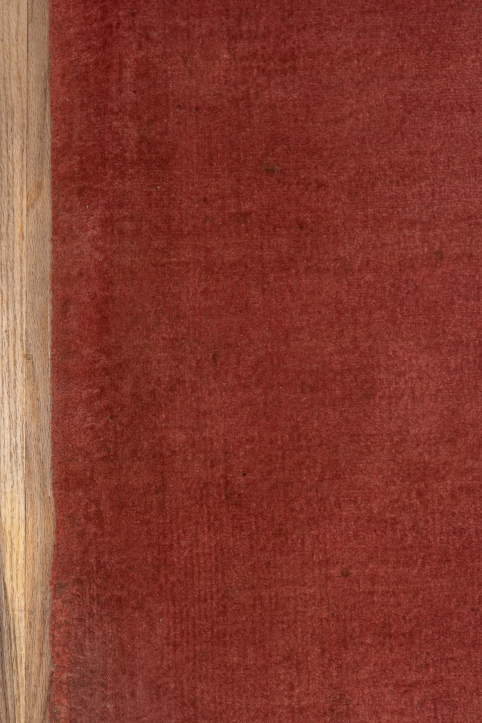 2' x 11' one-of-a-kind handmade vintage Chinese runner rug. Color palette: terra cotta, rust, sienna, rose, taupe