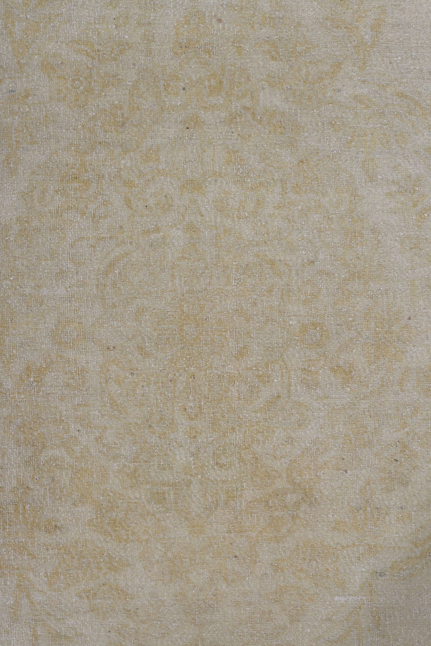 7' x 9' one-of-a-kind handmade antique Kashan rug. Color palette: ivory, cream, sand, beige, taupe, gray