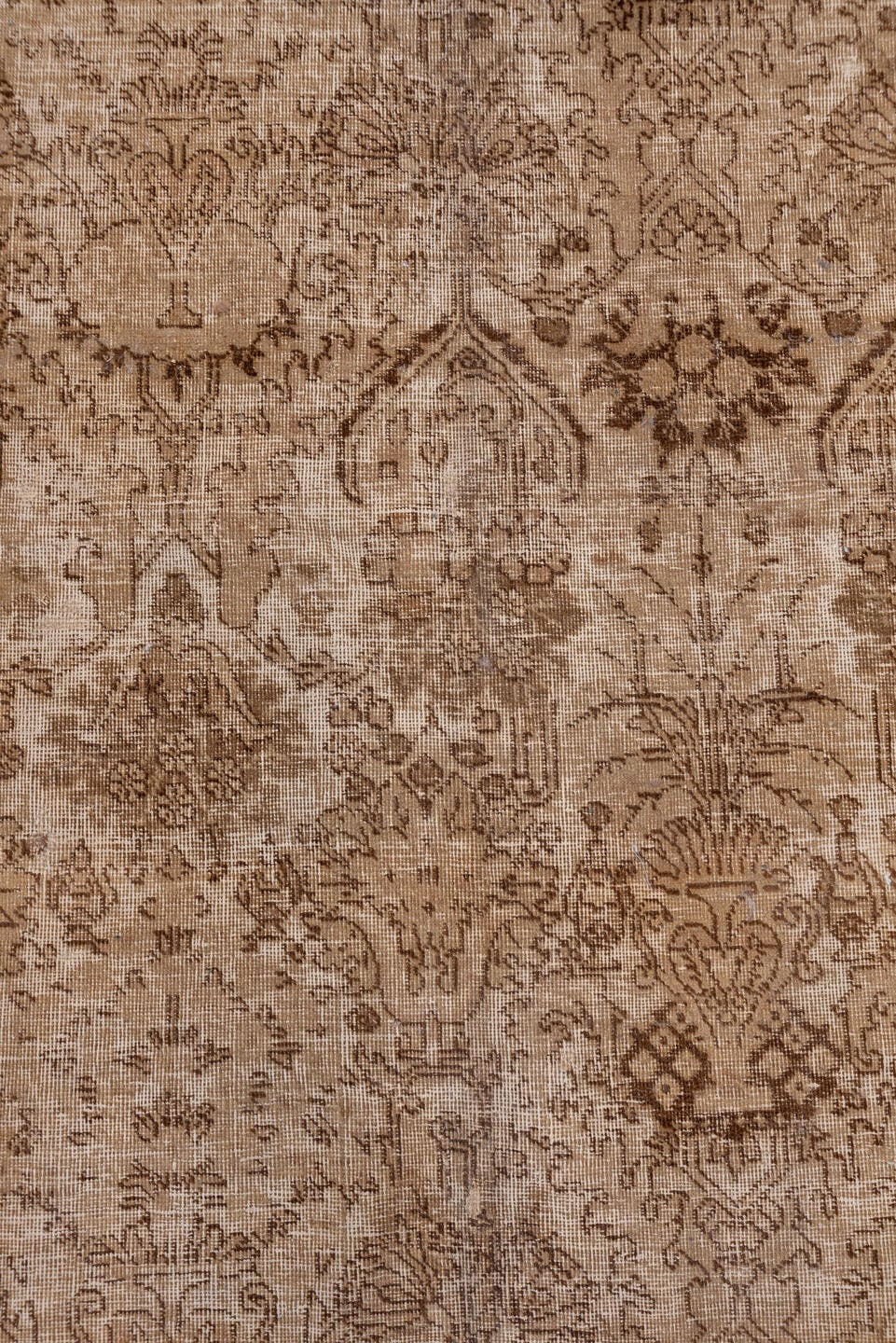 6' x 8' one-of-a-kind handmade antique Tabriz medium size rug. Color palette: taupe, beige, brown, camel, ivory, gray