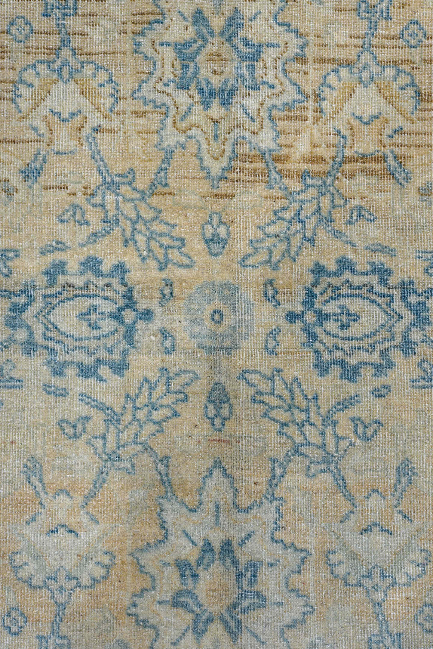 4' x 6' one-of-a-kind handmade antique Tabriz small size rug. Color palette: ivory, sky blue, beige, taupe, slate, camel