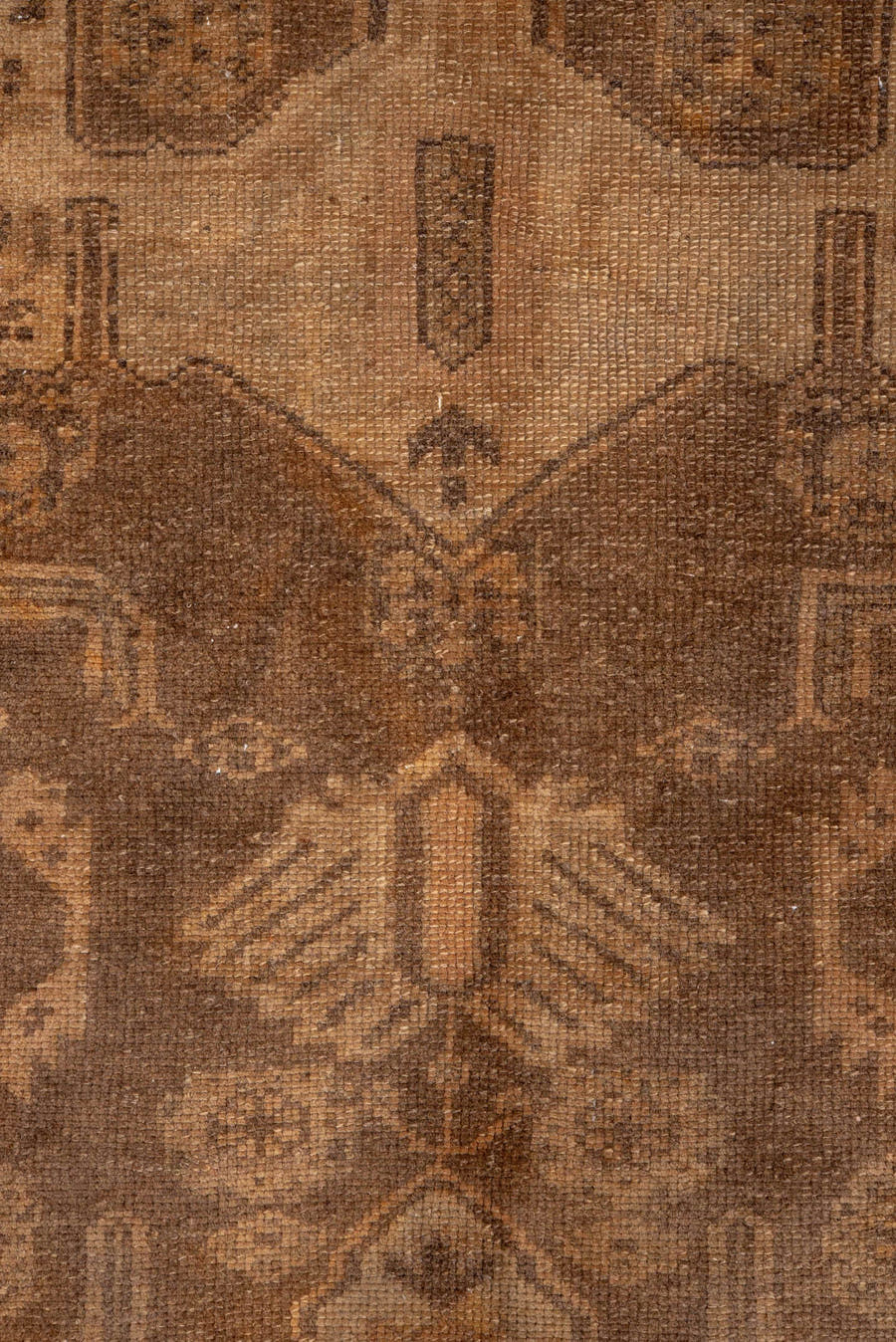 3' x 10' one-of-a-kind handmade antique Malayer runner rug. Color palette: brown, camel, taupe, tan, charcoal, ochre, beige
