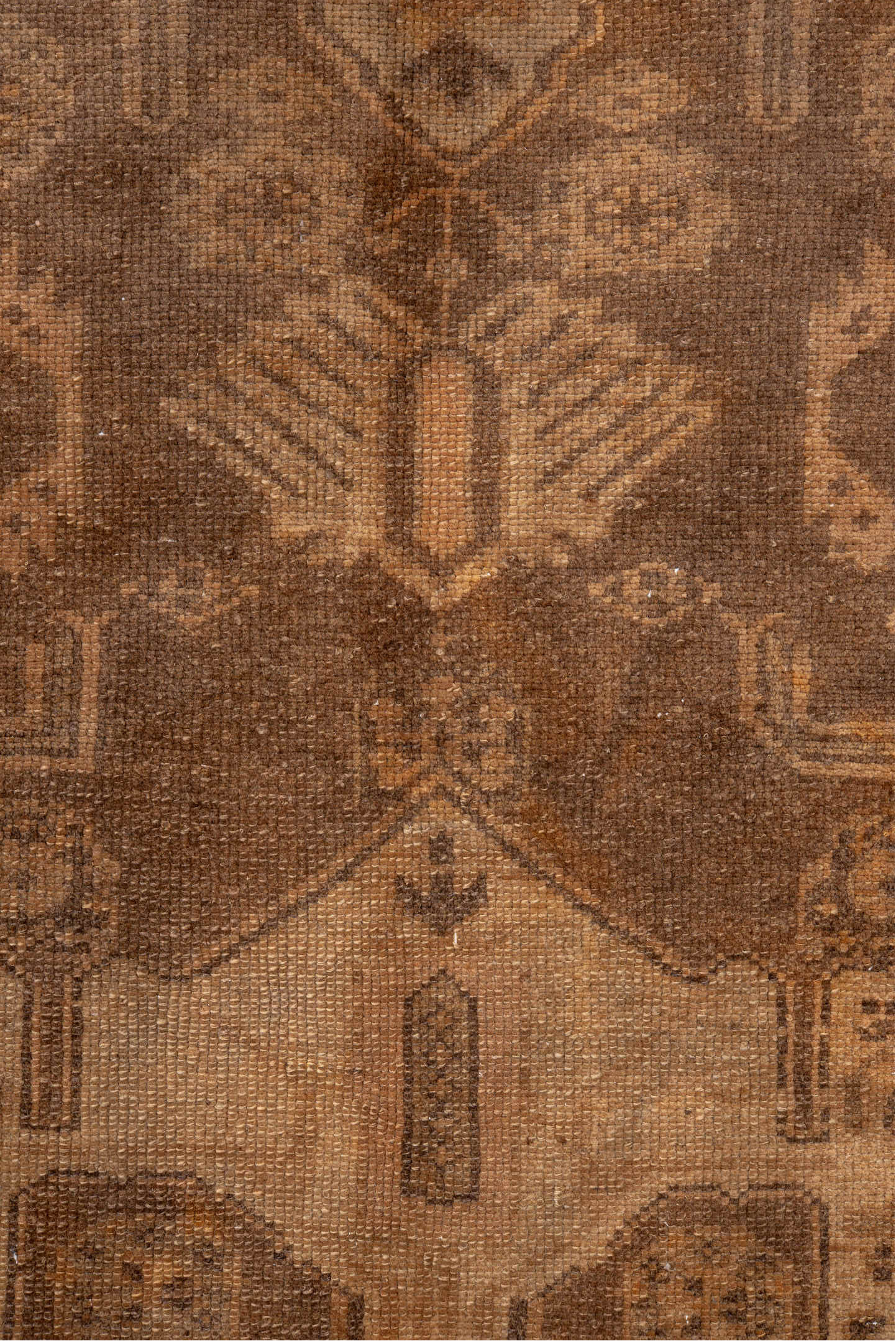 3' x 10' one-of-a-kind handmade antique Malayer runner rug. Color palette: brown, camel, taupe, tan, charcoal, ochre, beige