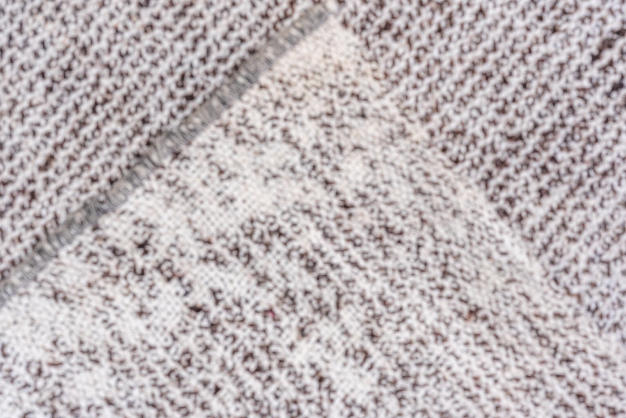 10' x 16' one-of-a-kind handmade antique Flatweave rug. Color palette: ivory, taupe, gray, greige, beige