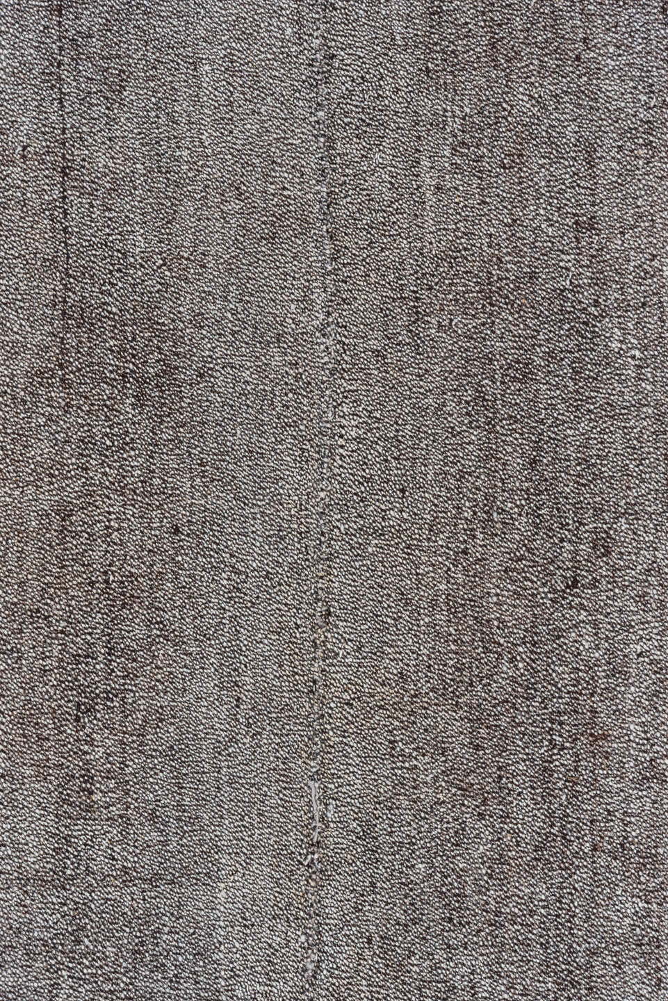 7' x 9' one-of-a-kind handmade antique Flatweave rug. Color palette: gray, charcoal, taupe, black, beige