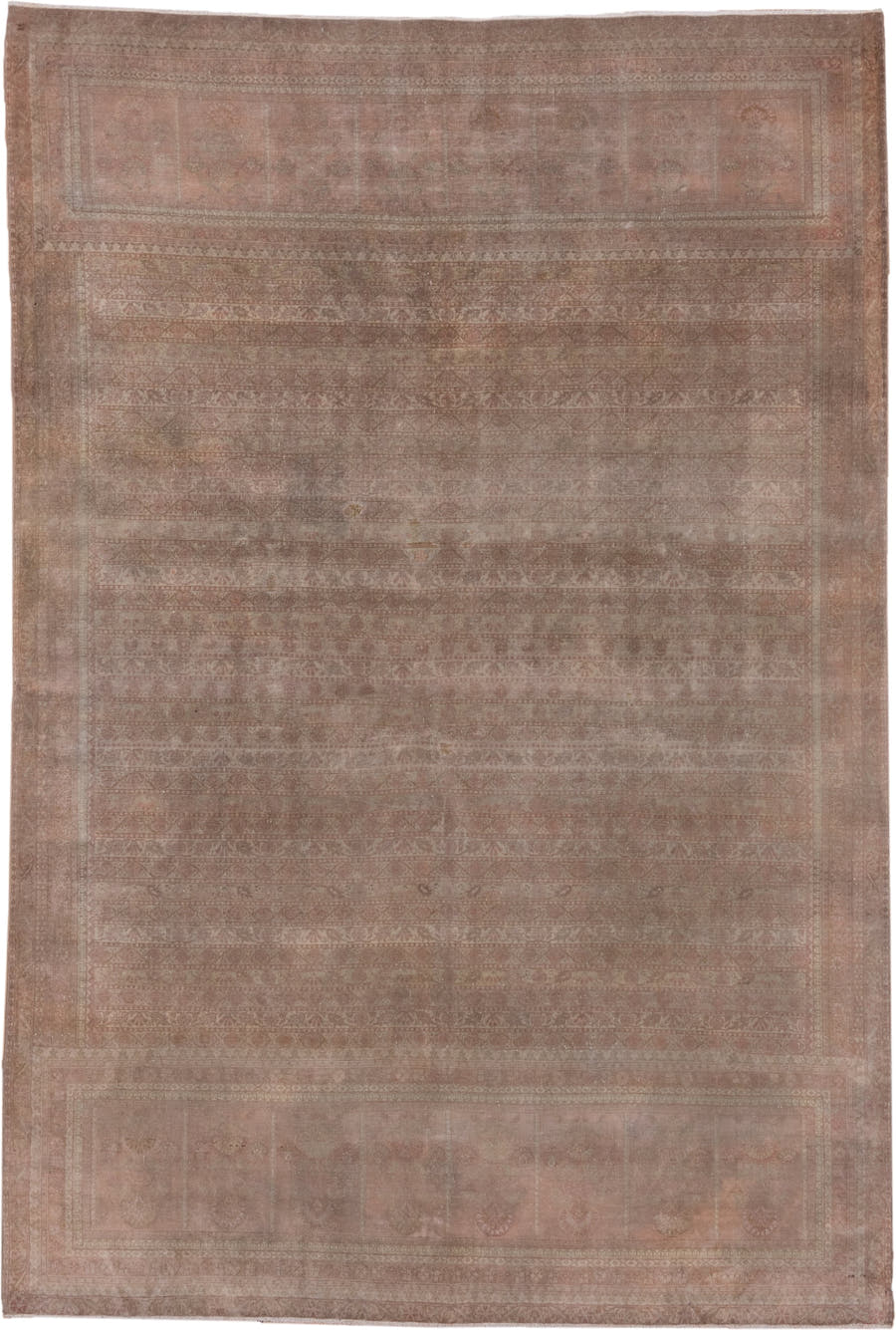 6' x 9' one-of-a-kind handmade antique Sivas medium size rug. Color palette: rose, taupe, dusty pink, beige, camel, ivory