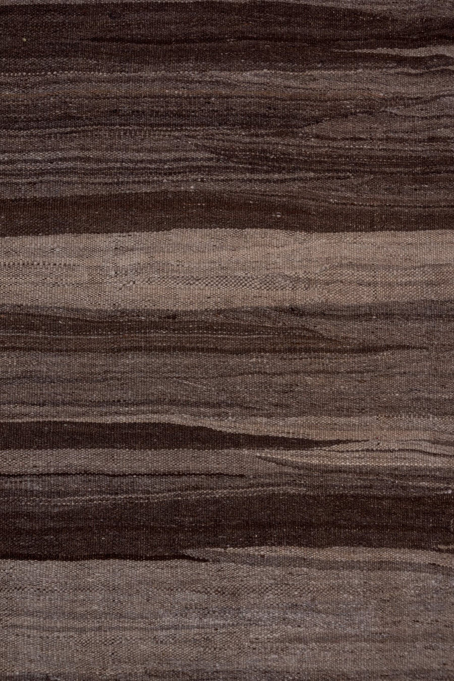 5' x 10' one-of-a-kind handmade vintage Kilim medium size rug. Color palette: taupe, brown, charcoal, mushroom, ivory, beige